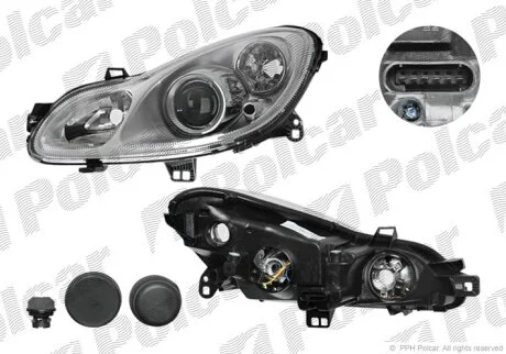 Фара основна FORTWO, 01.07- Polcar 509809E