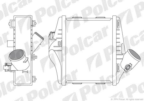 Радіатори повітря (інтеркулери), FORTWO Polcar 5098J82X