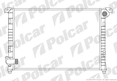 Радіатор охолодження, MINI kabriolet (R52) Polcar 5101081