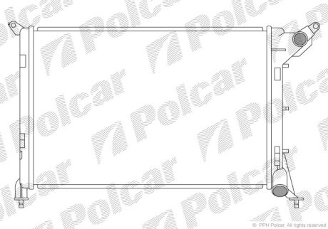 Радіатор охолодження, MINI kabriolet (R52) Polcar 5101085