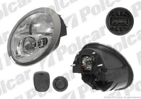 Фара основна MINI, 01- Polcar 5101100E
