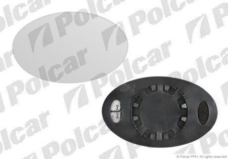 Вставка зовнішнього дзеркала лівий=правий, MINI, 01- Polcar 5101541M