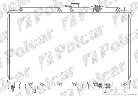 Радіатор охолодження, GALANT VI (E3_A), 11 Polcar 5220082