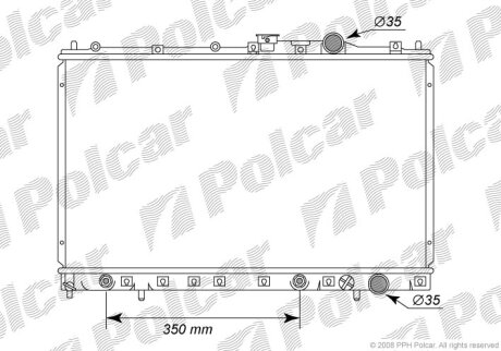 Радіатор охолодження, GALANT VI (E3_A), 11 Polcar 5220085