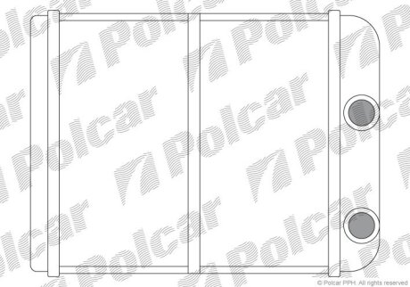 Радіатор обігріву, L200 (K7_T, K6_T, K5 Polcar 5222N81