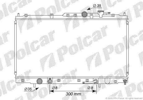 2300, 3321-1026, 69452, 72056, MR312229, PL030848 РАДИАТОР 4G64 (2,4) Polcar 5223081