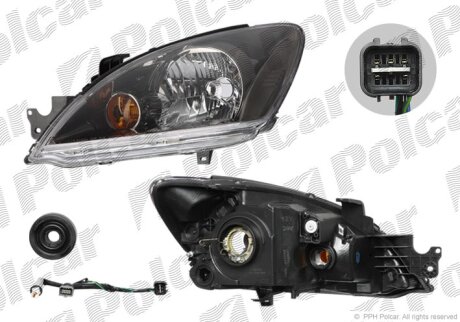 Фара основна, MITSUB. LANCER, 03- Polcar 5233094E