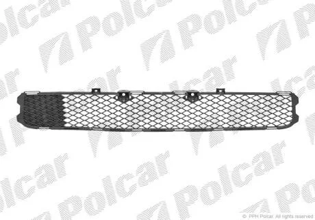 Решітка в бампері середн LANCER, 03.07- Polcar 523427