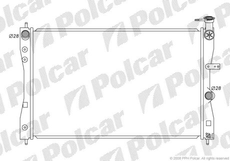 Радіатор охолодження COLT CZC VI kabriole Polcar 5241081K
