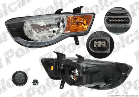 Фара основна, COLT, 10.08- Polcar 524209E