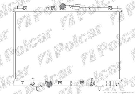 5269082K, MR373172, PL031281R РАДИАТОР 4G93, 4G94 (1,8, 2,0 16V) Polcar 5269082