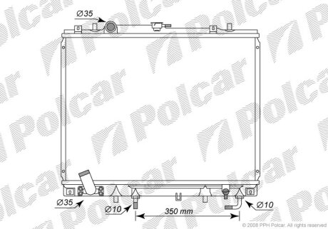 Радіатор охолодження, PAJERO SPORT I (K7_, Polcar 5273082K