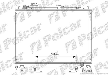 Радіатор охолодження PAJERO III Canvas To Polcar 5274082K