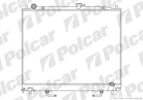 Радіатор охолодження Mitsubishi Pajero 3.2D 00-06 Polcar 5274083