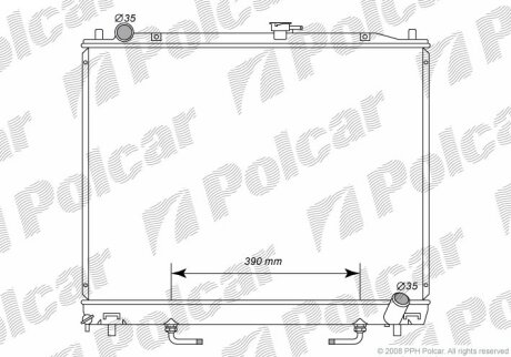 Радіатор охолодження, PAJERO III Canvas To Polcar 5274083K