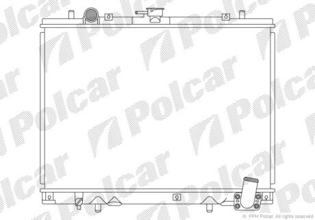 Радіатор охолодження, L200 96-00 Polcar 5277081