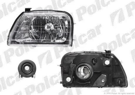 Фара основна, L200, 06.96- Polcar 5277101E