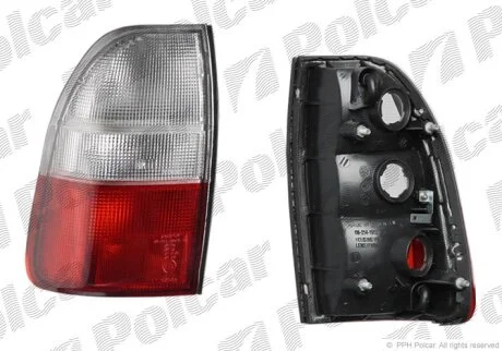 214-1952R-AE-CR, MR109128 ФОНАРЬ ЗАДНИЙ R красно-белый Polcar 5277881E