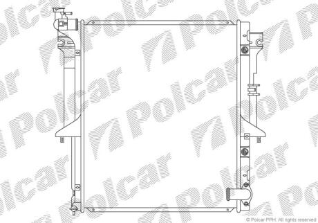 Радіатор охолодження двигуна MITSUBISHI L 200 2.5D 11.05-12.15 Polcar 5279084