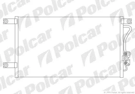 PAJERO SPORT 2.5, 3.0 98--09 радиатор кондиционера Polcar 5285K8C1