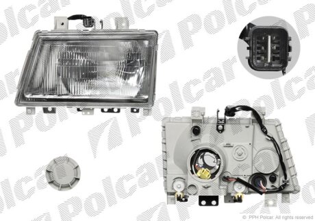 214-1178L-E, MK353635, MK486501, MK548497 ФАРА L Н4 Polcar 5296091E