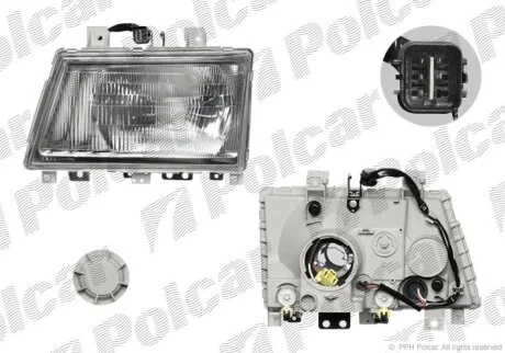 214-1178R-E, MK353636, MK486500, MK548498 ФАРА R Н4 Polcar 5296101E