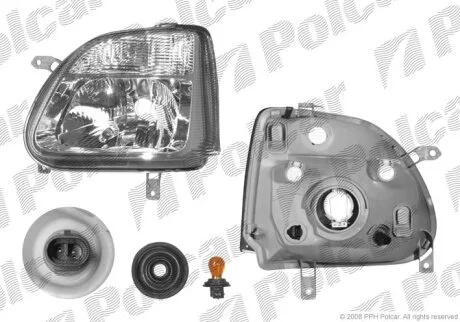 Фара основна, OPEL AGILA, 01-08 Polcar 5503101E