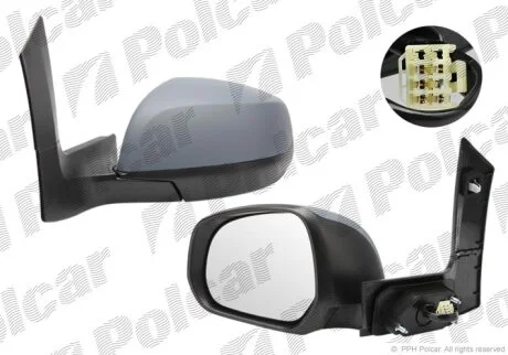 Дзеркало зовнішнє правий AGILA, 01.08- Polcar 5506525M