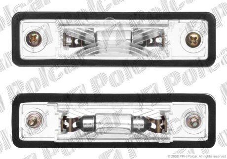 Фара номерного знака, OPEL ASTRA F, 92- Polcar 5507957S