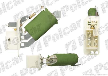 Резистор обдуву Opel Astra F 1.4 91-/Vectra A 2.0 94- Polcar 5507KST2