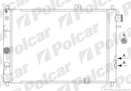 Радіатор охолодження ASCONA C (J82), 09.8 Polcar 551308A2