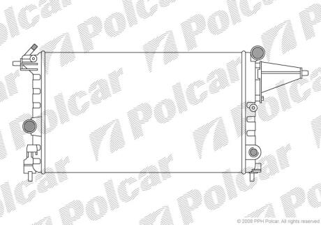 Радіатор Opel Vectra A 1.4-1.6 88 Polcar 5514084