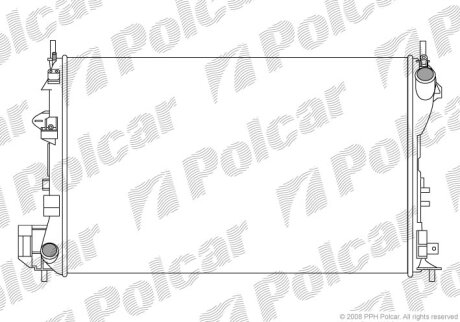 Радіатор охолодження, 9-3 Kombi (E50), 03. Polcar 5518081