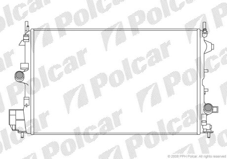 Радіатор охолодження, CROMA 05- Polcar 5518085