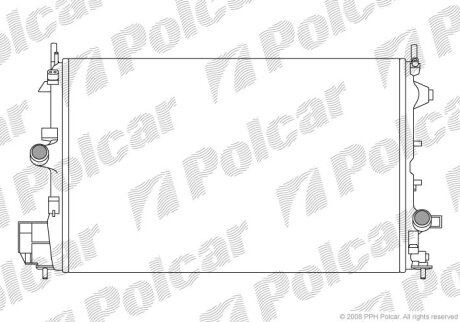 Радіатор охолодження, CROMA 05- Polcar 5518085X