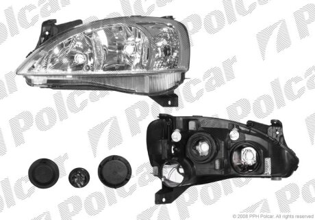 Фара основна OPEL CORSA, 04- Polcar 5556093E