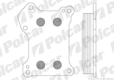 Масляний радіатор Fiat Doblo 1.3 d 04-06 Polcar 5556L81