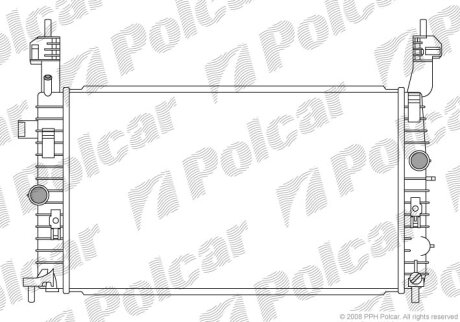 Радіатор охолодження, MERIVA A nadwozie wi Polcar 5559081