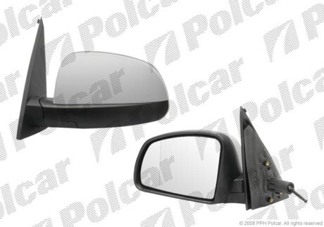Дзеркало зовнішнє правий, OPEL MERIVA, 03- Polcar 5559522M