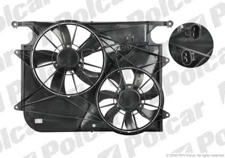 Вентилятори з корпусом / кронштейном Polcar 556523W2
