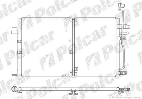 Радіатор кондиціонера Chevrolet Captiva Opel Antara 2.0D/2.2D 07.06- Polcar 5565K8C1
