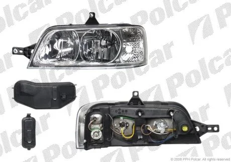 Фара основна, FIAT DUCATO, 02- Polcar 5704092E