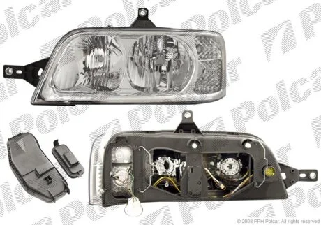Фара основна, FIAT DUCATO, 02- Polcar 570409U