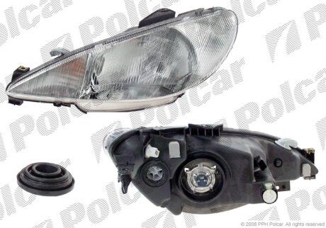 Фара основна PEUGEOT 206 Polcar 572310E