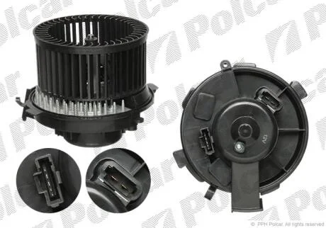 Вентилятор салону Citroen Xsara Picasso Peugeot 206, 307 1.1-2.0D 08.98- Polcar 5723NU3