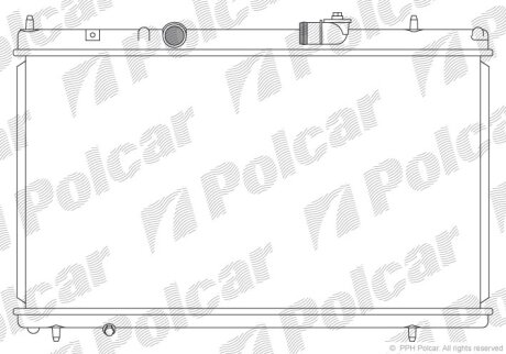 Радіатор охолодження, 607 (9D, 9U), 01.00- Polcar 5766083