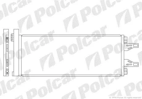 Радіатор кондиціонера, DUCATO/BOXER/JUMPER Polcar 5770K8C2S