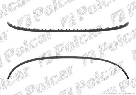 Спойлер бампера переднього Polcar 600125