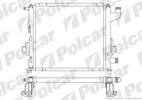 Радіатор охолодження, TWINGO II 98- Polcar 6004082