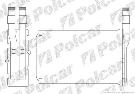 Радiатор пiчки Renault Espace/5/9/11 84-91 Polcar 6005N81